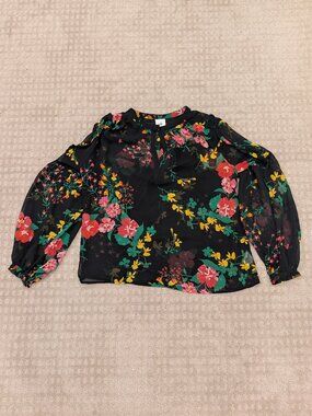 CAbi Floral Sheer Blouse - Women's sz M